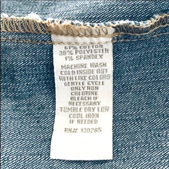 Per Se Jean Jacket w/ Diagonal Zipper NWOT! Large - Picture 6 of 6